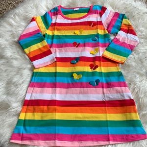 Akyzic multicolor dress with butterflies size 6-7